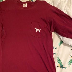 pink long sleeve top